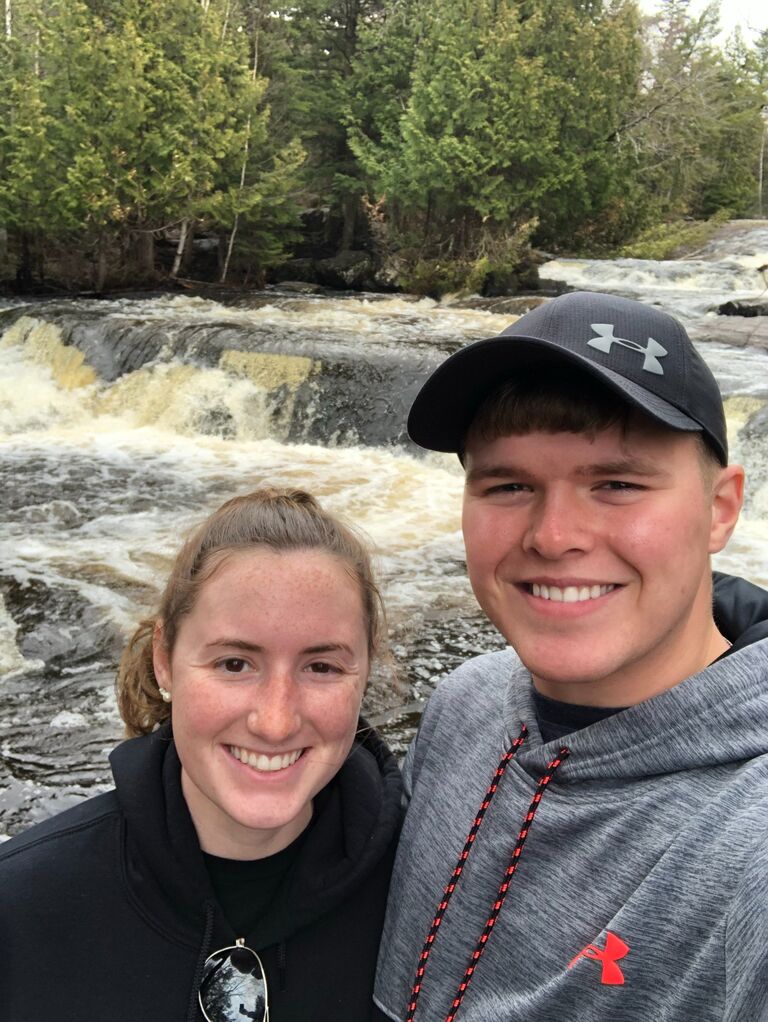 Brady and I hiked to waterfalls in the UP of Michigan!