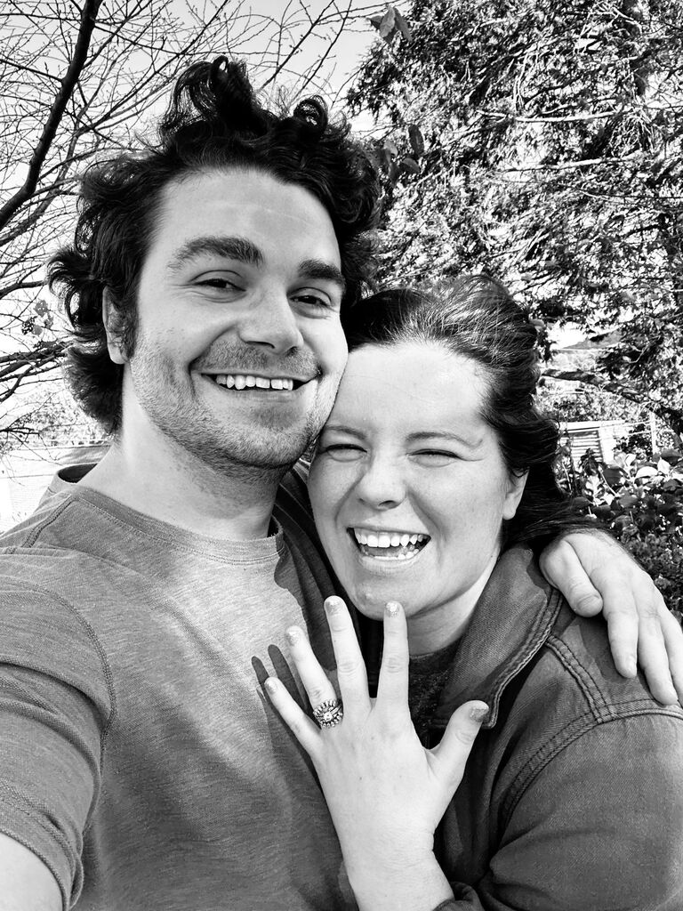 Almost 4 years to the day, we get engaged in Rome GA - in the same spot as our 3rd date. 