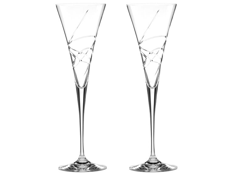 NEW SWAROVSKI Crystalline Toasting Flutes Wedding Champagne