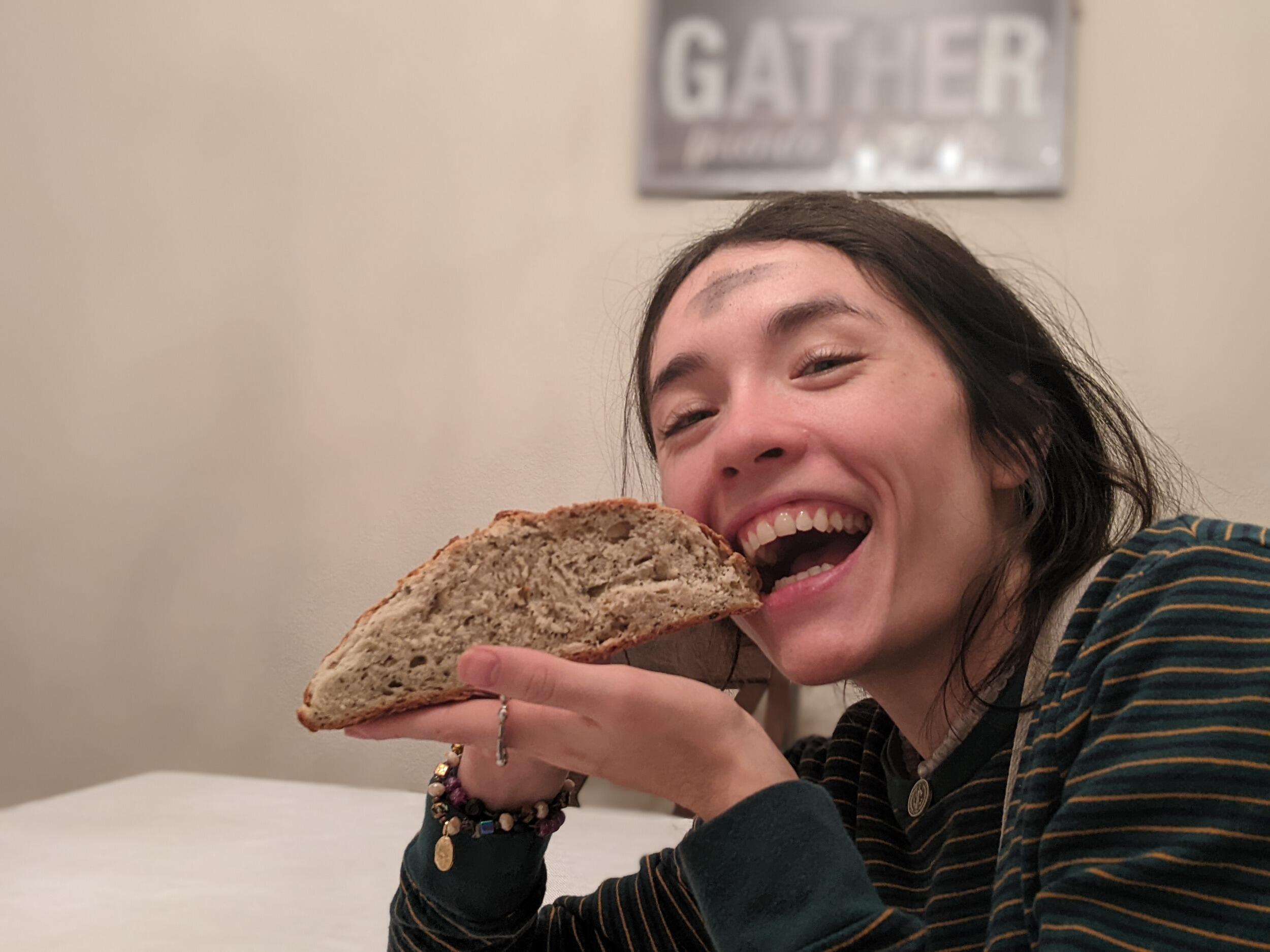This was around the time Ben started to get into making bread, which was one of the greatest ideas ever. We shared a loaf of bread as our meal of the day on Ash Wednesday, which was supposed to be penitential, but his bread was just too delicious.