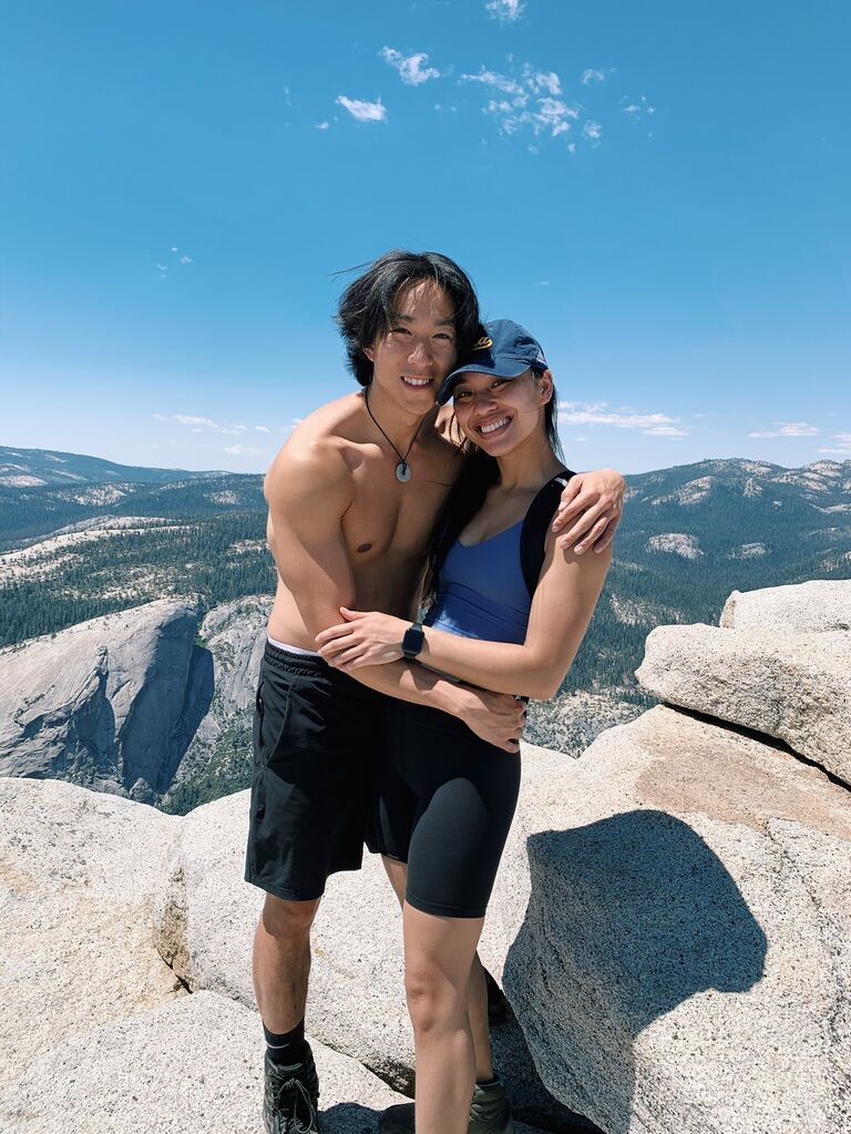At the top of Half Dome, Yosemite! Emily sprinted back the last 5 miles because we had run out of water and she was desperate to find something to drink 🥲