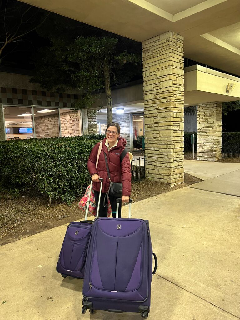 Allie got (really) sad when she had to go back to North Dakota for school and rotations. Aaron stayed busy with work but Facetimed every night. 