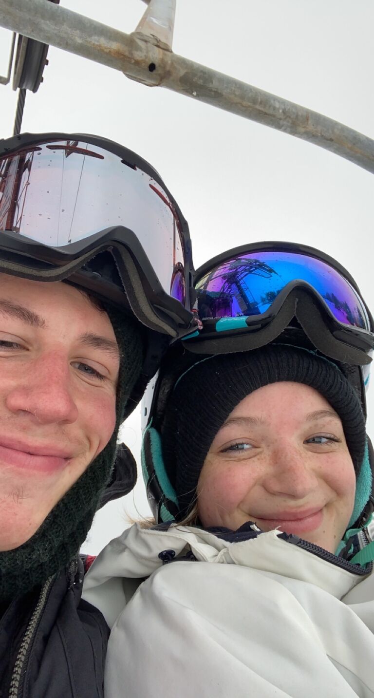 Mattie's first time snowboarding!