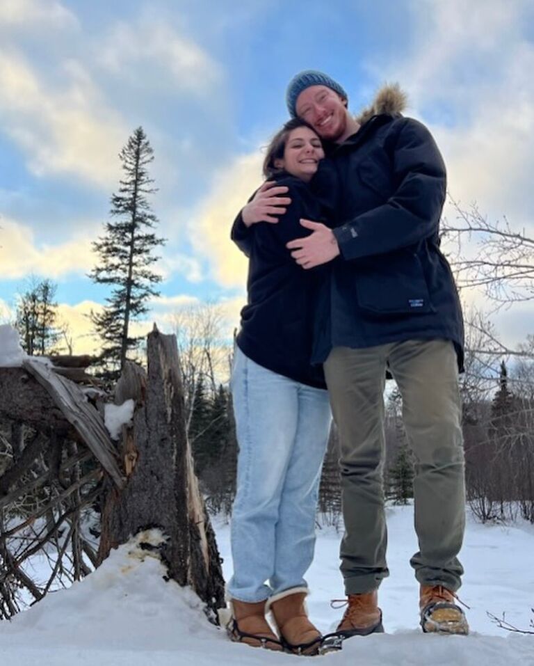 Superior Hiking Trail, Tofte, MN
Ryan proposed to Sandra on their favorite hike. In spite of this being exactly how Sandra had predicted the proposal Ryan's heartfelt speech still left her in tears for the remainder of the hike. 
Thank you to Jeff and Susan for the bottle of wine and charcuterie. Sandra was again in tears about the love she has for the amazing family she is being welcomed into.
