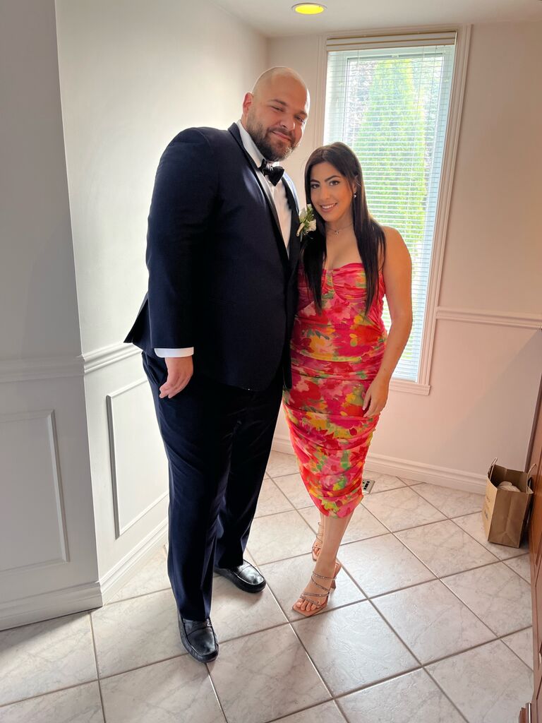 Celebrating our first wedding as a couple