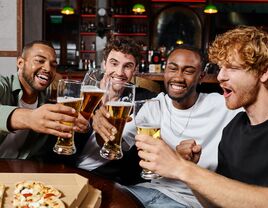Bachelor party at a bar