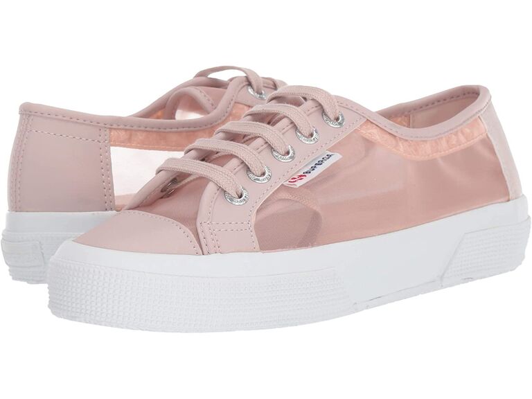 pink wedding sneakers