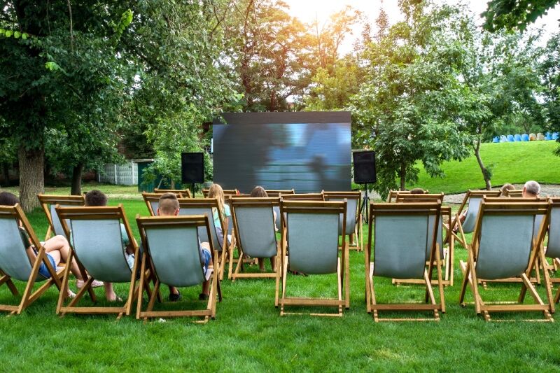 Park birthday party - outdoor movie party
