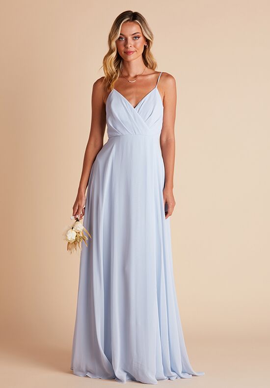 Grey and blue bridal cheap dress