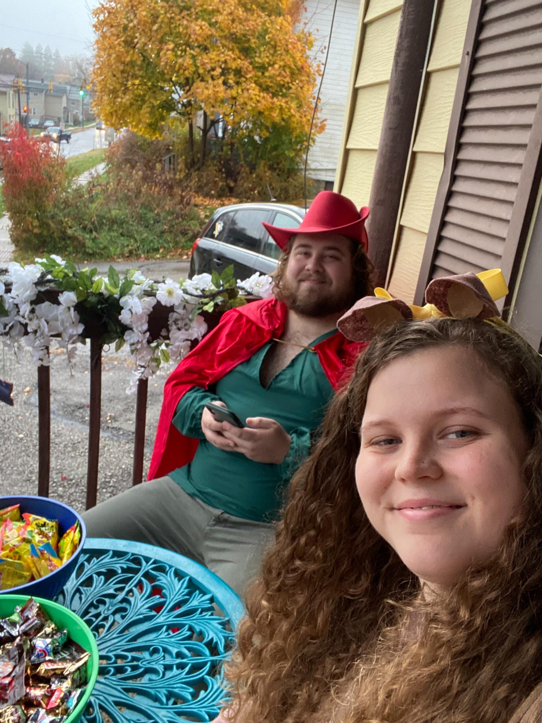 We moved into our second apartment in August of 2022. This one had more space and fewer bugs. We also have neighbors now, so we got to pass out candy on Halloween for the first time! 