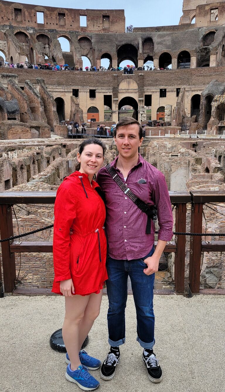 At the Colosseum in Rome