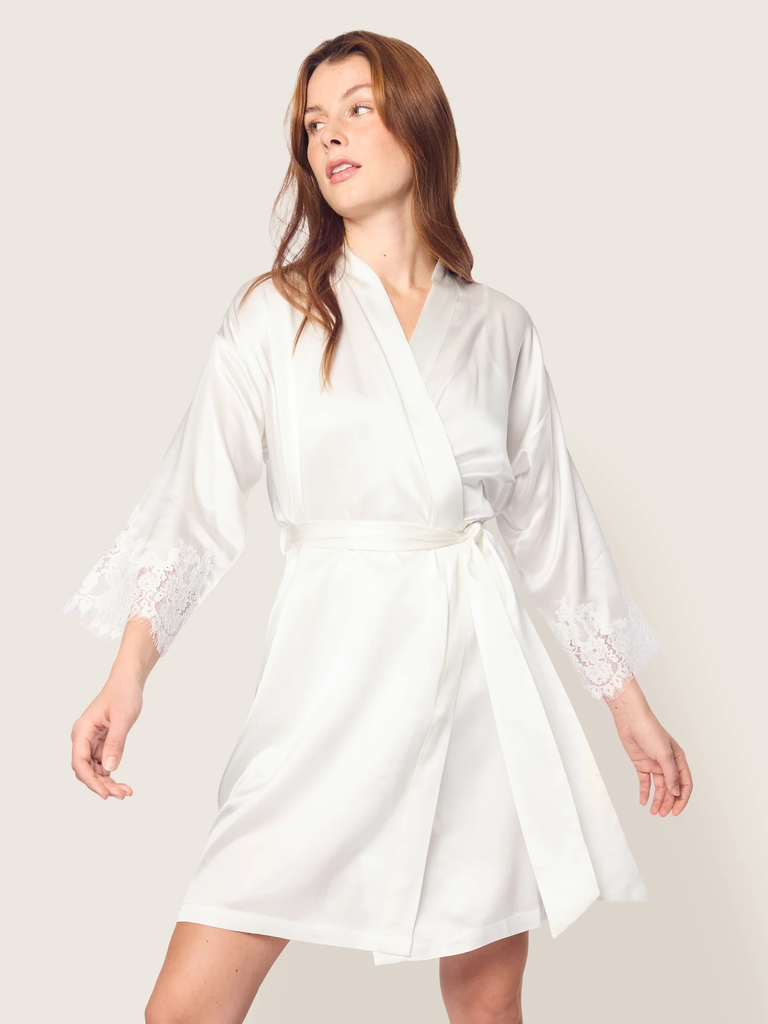 Petite Plume elegant silk robe