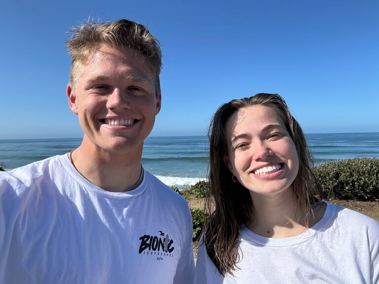 Tamarack, our second date. Big waves and a rocky hike back to our cars.