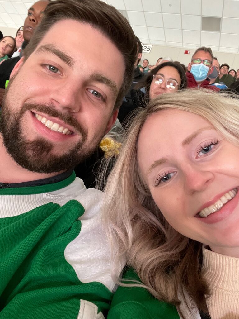 Our very first official date. A Dallas Stars game of course.