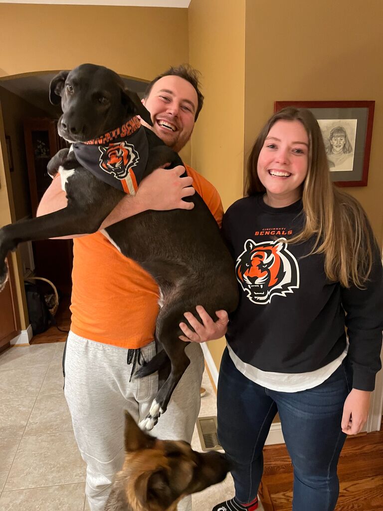 Nick, Elaina, and Nati celebrate the Bengals going to the Super Bowl! 