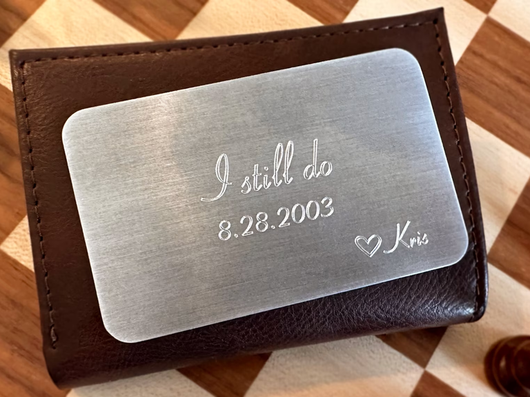 engraved metal gift for your tin anniversary