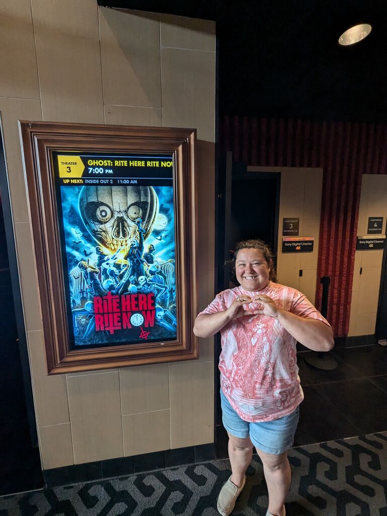 Going to see our favorite band movie concert, Ghost