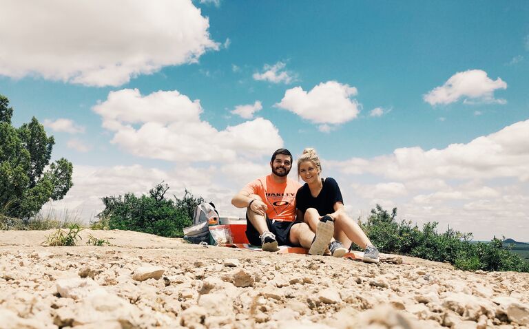 After many (too many) weeks....he FINALLY asked me to be his girlfriend. On Gail Mountain where our first date was!