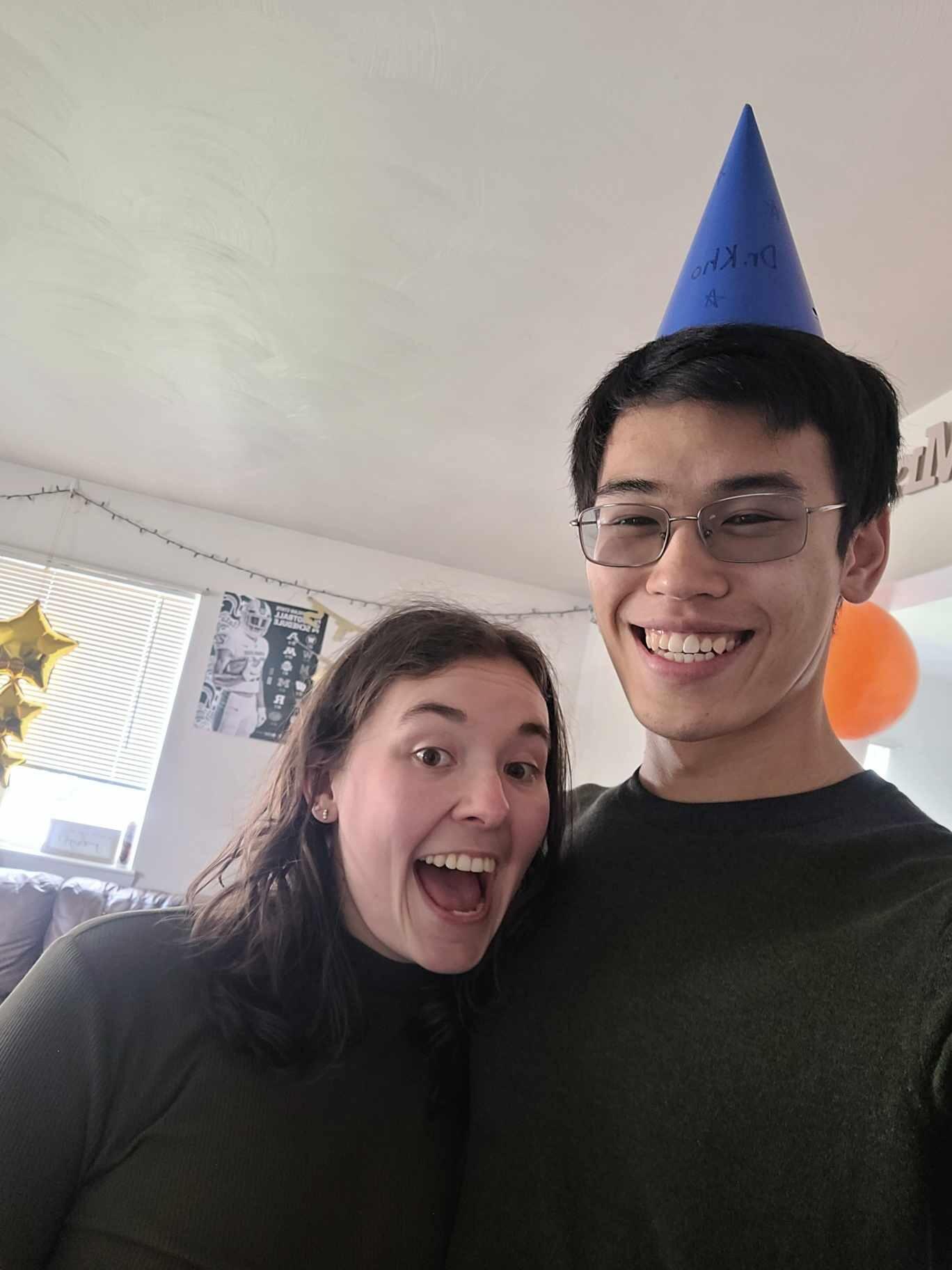 Celebrating grad school admission! Go Cavaliers!