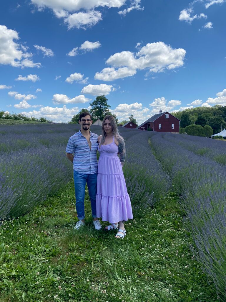 Visiting a beautiful lavender field (only got stung by one bee 🐝)