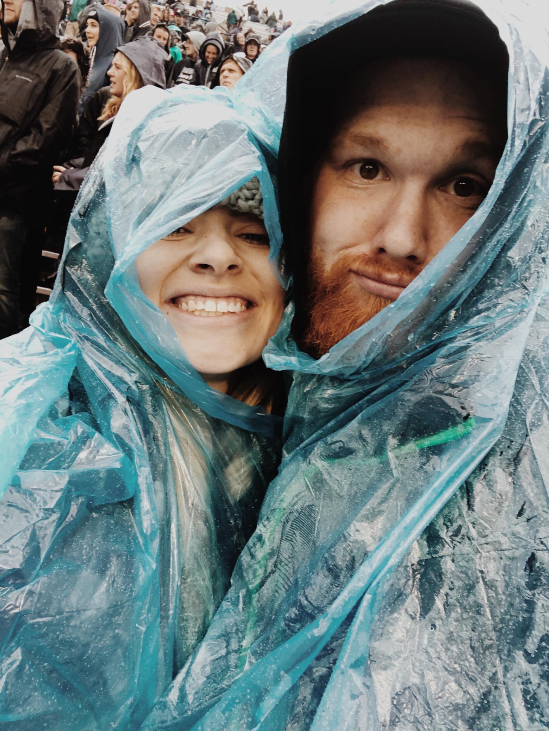 Still made it to football games though! During this game we were featured on TV!