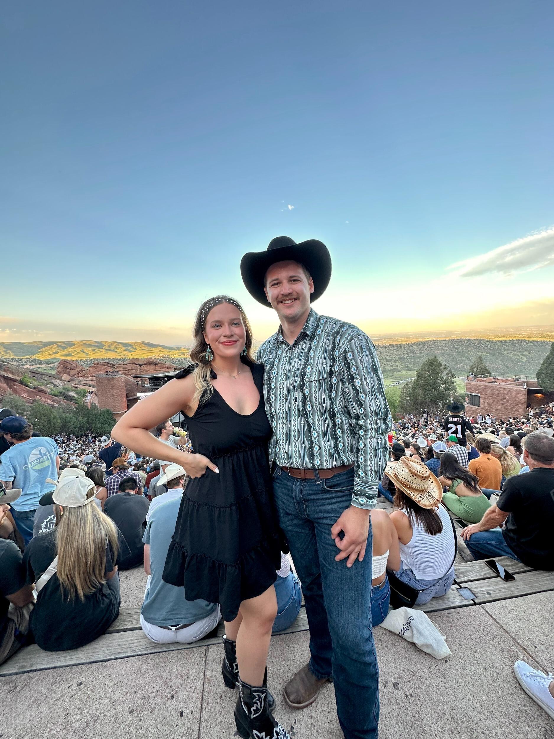 Our first concert together. Zach Bryan at Red Rocks. Juliana's favorite artist. 