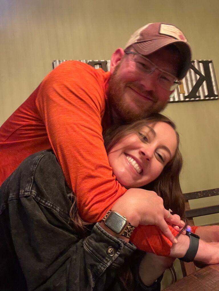 The day we got engaged-celebrating with close friends and family.