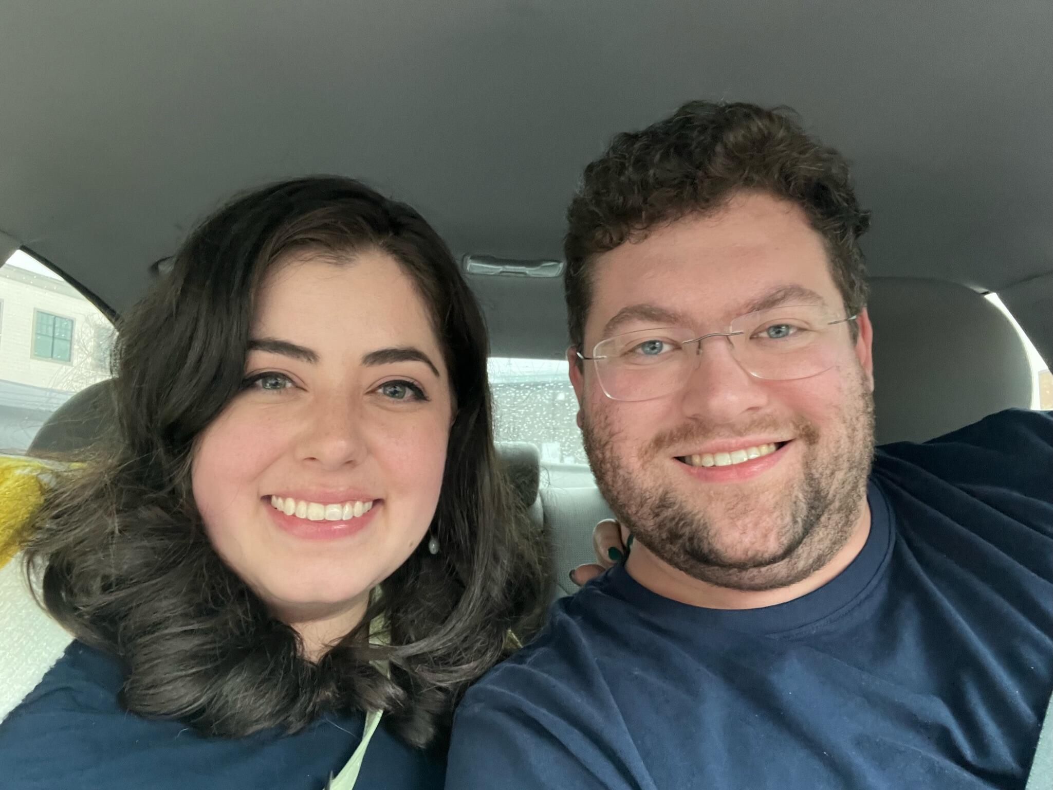 Our first photo together as an official couple! 