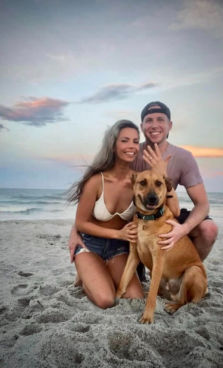 ENGAGMENT DAY <3 The future bride ,groom and Moby will cherish this moment forever. It was perfect.