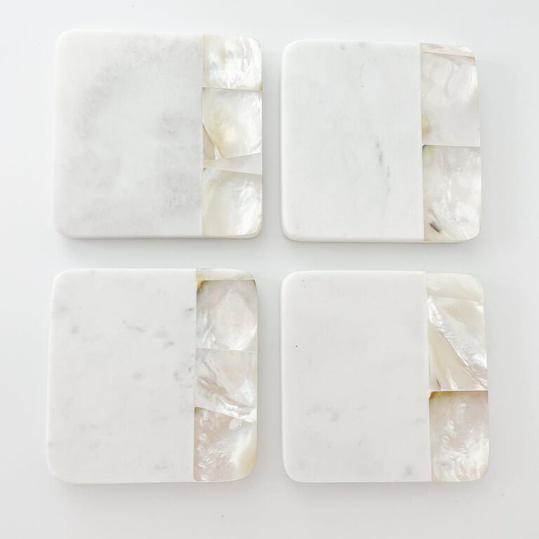 Pearl and marble coasters by Wayfair. 
