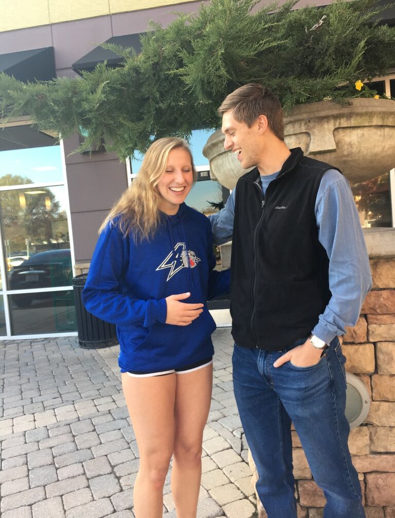 The summer of 2018, Morgan and Ryan met on Bumble as Morgan was heading into her senior year at UNC Asheville! Ryan was the best at making it to as many meets as possible!