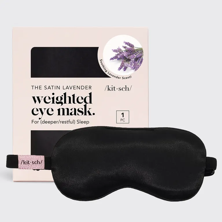 Weighted eye mask bridesmaid proposal gift from Kitsch