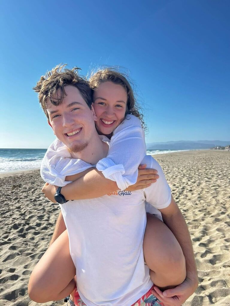 WOW week beach day, the kickoff of senior year for Dan and sophomore year for Lillian.