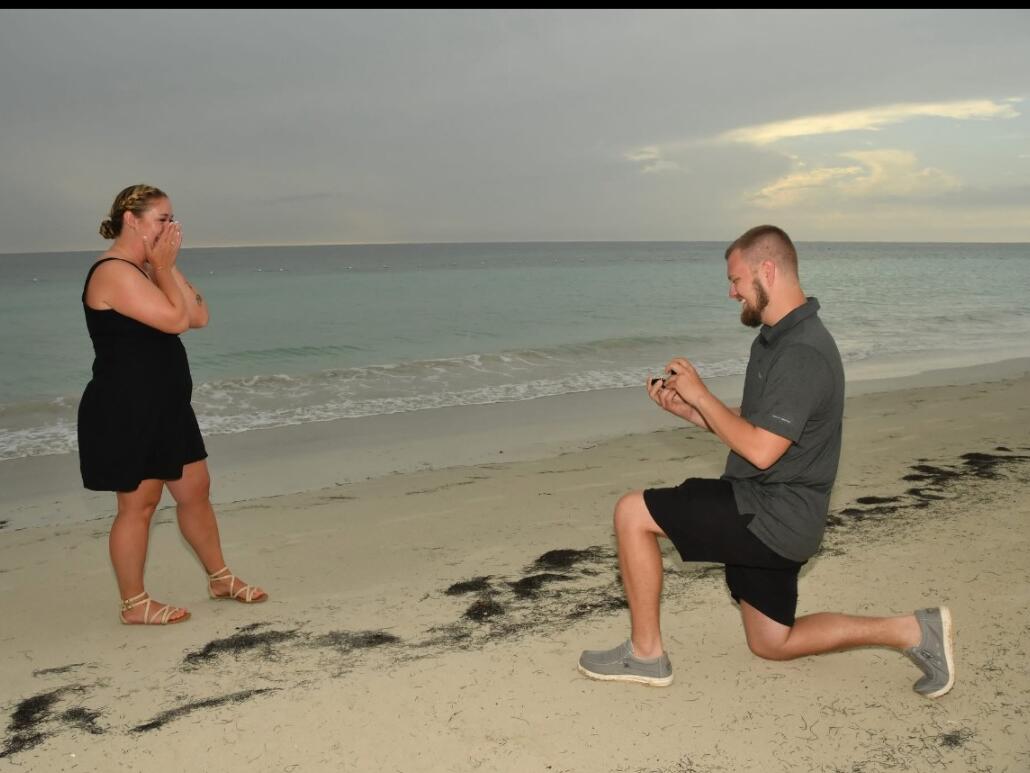Six years later Darby and Lauryn returned to the same beach with a different outcome this time around. Their love started from a young age and only grew stronger as they got older. Darby has since transferred to a union HVAC company and Lauryn is going into her fourth-year teaching fifth grade. They are so excited to spend their wedding day with their closest friends and family as they embark on this next chapter in their lives!