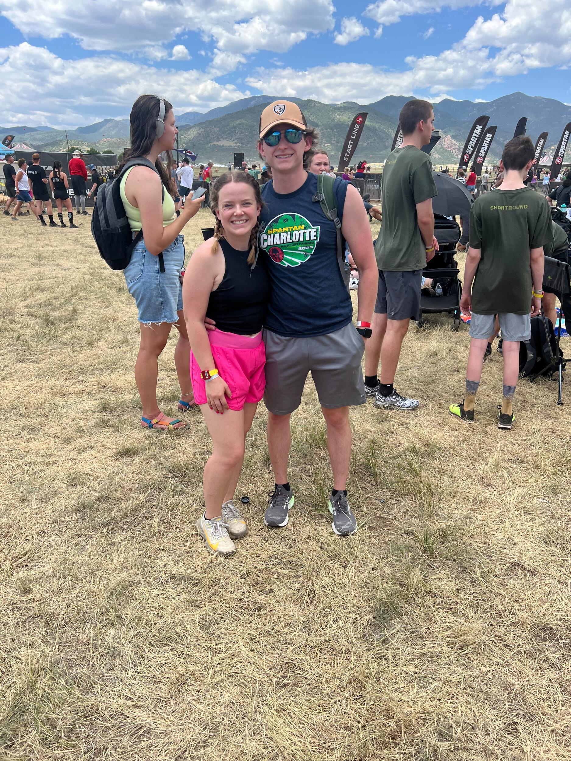 Matt supporting Maria in her first spartan race!