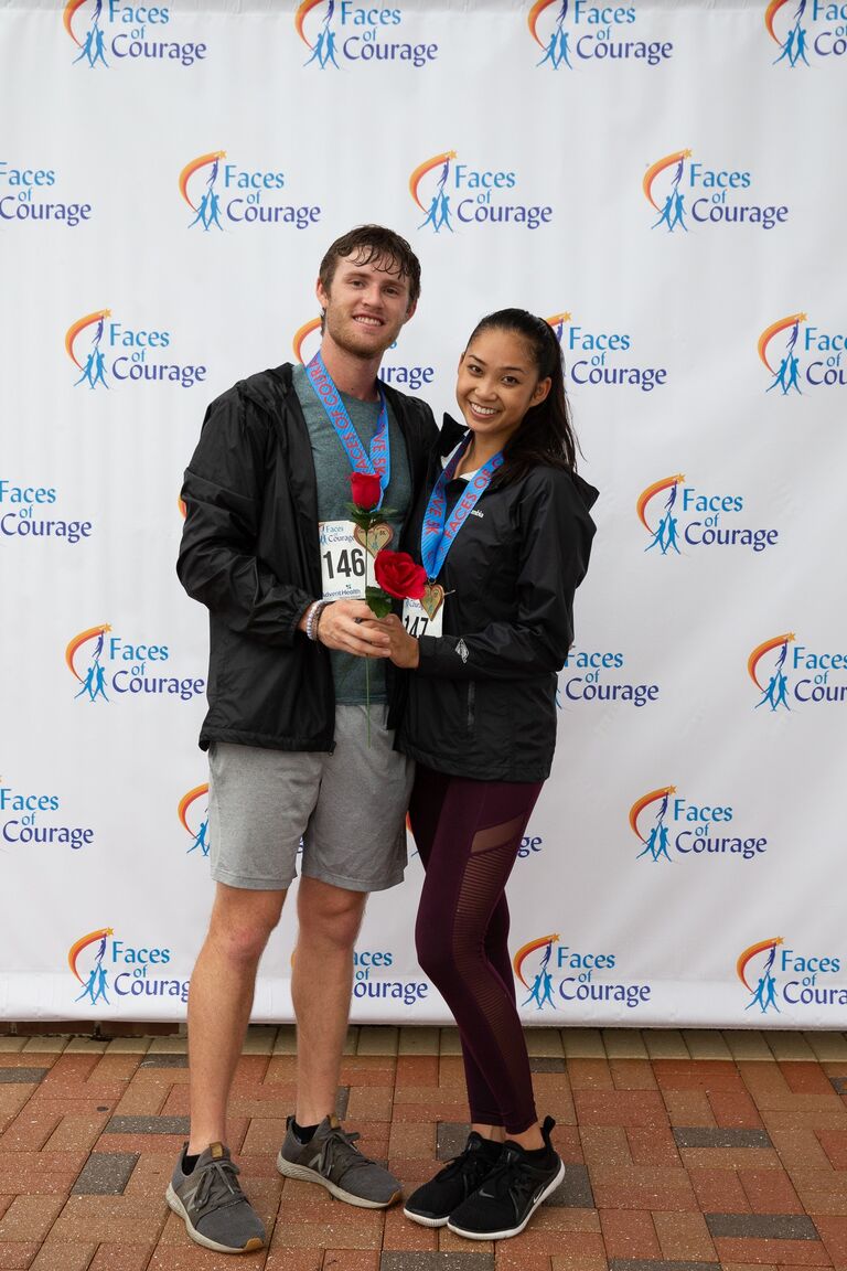 After a few months of talking and enjoying each other's company, they decided to run a 5k together. That was the day Andrew asked Briana to be his girlfriend. 