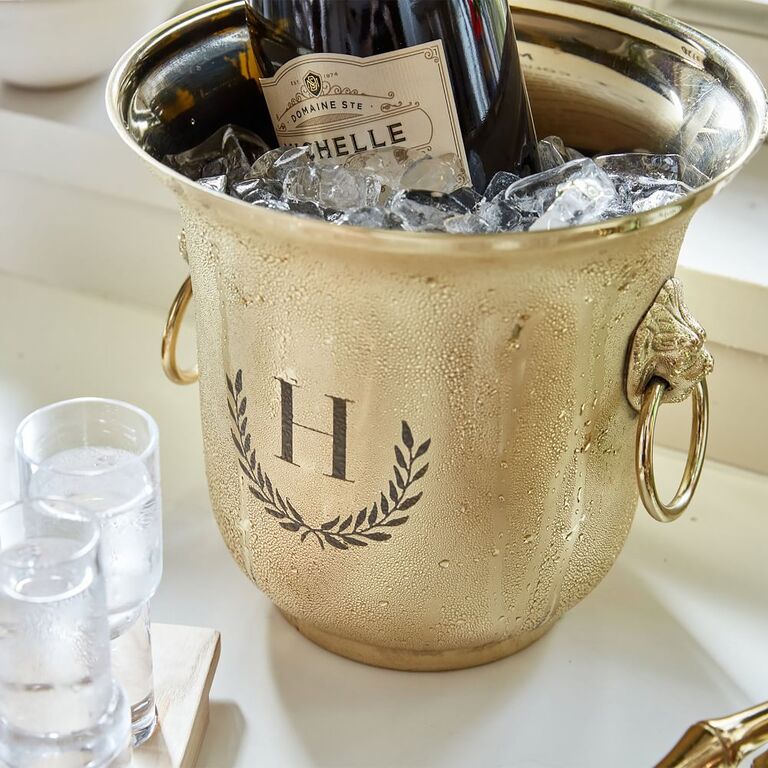 Monogrammed ice bucket from Mark & Graham