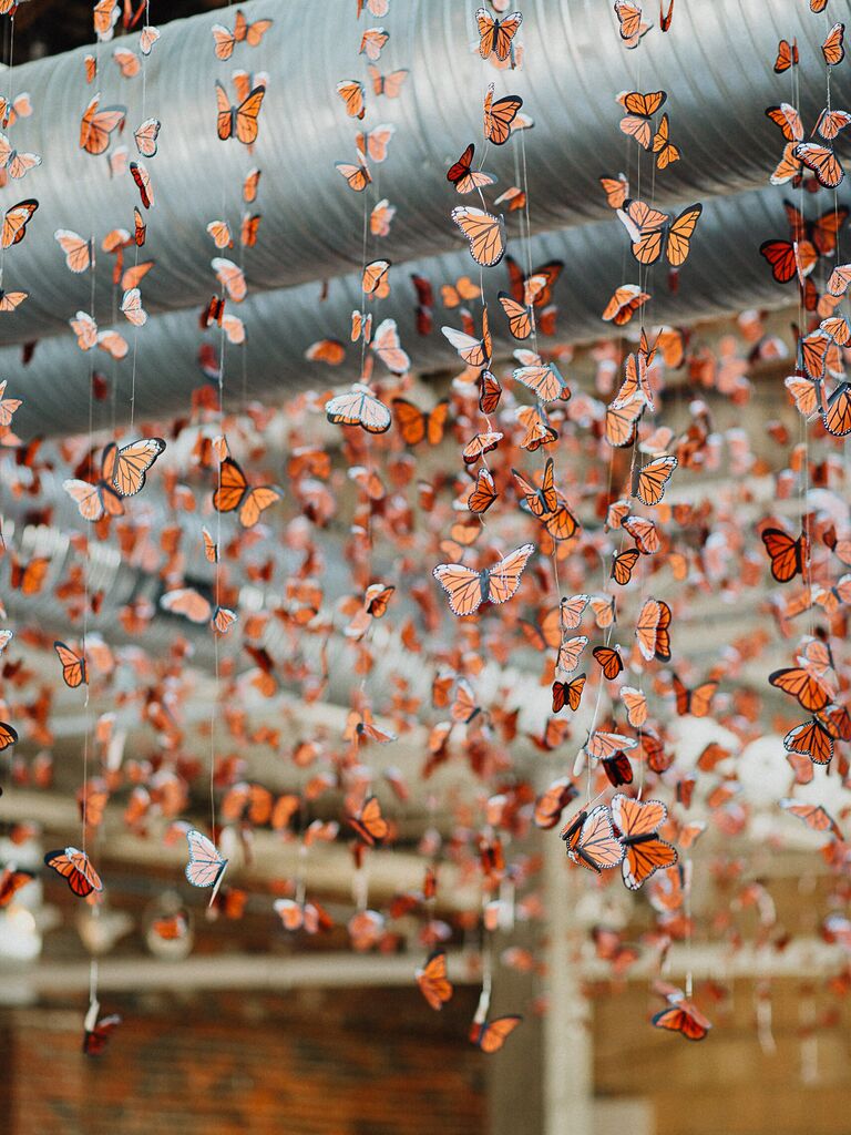monarch butterfly garlands for your spring wedding decor ideas