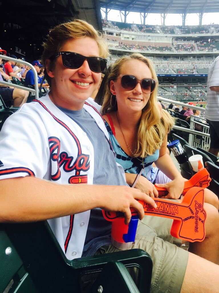 First Braves game together where we were featured on the Kiss Cam! | Atlanta, GA