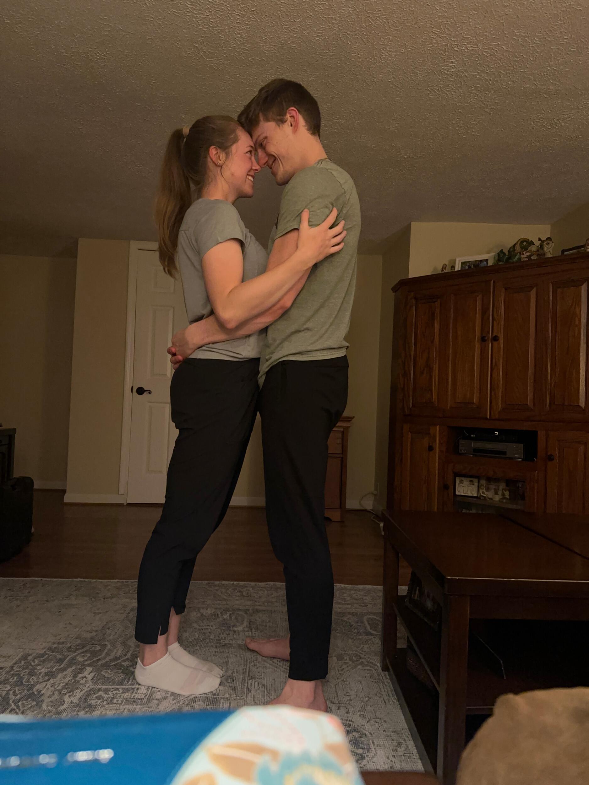 Practicing our first dance!
