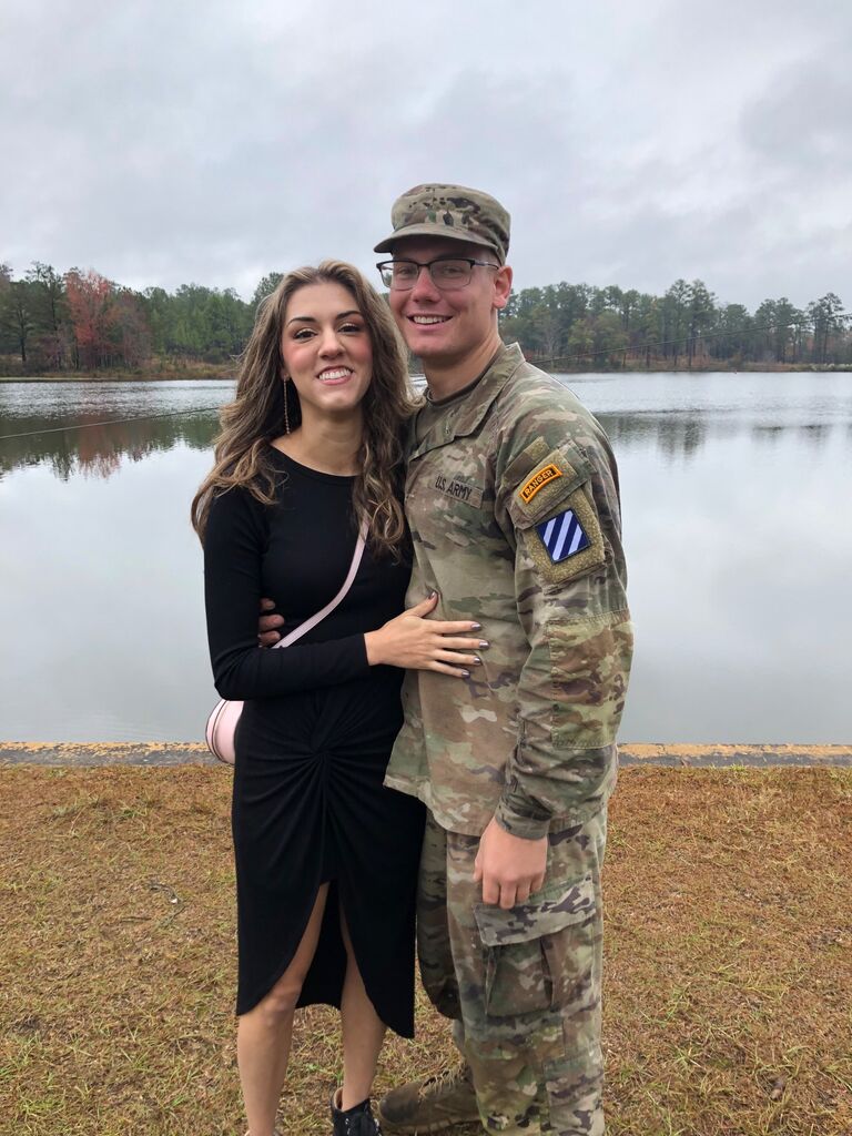 Zach abandoned Hope for around three months to fight his demons in the forest, mountains, and swamps. He re-emerges into society for Ranger School graduation. Zach did not warn Hope about the very interactive graduation. Lots of things being blown up. One of very few rainy days in Georgia. 11/10 graduation, 0/10 weather. 