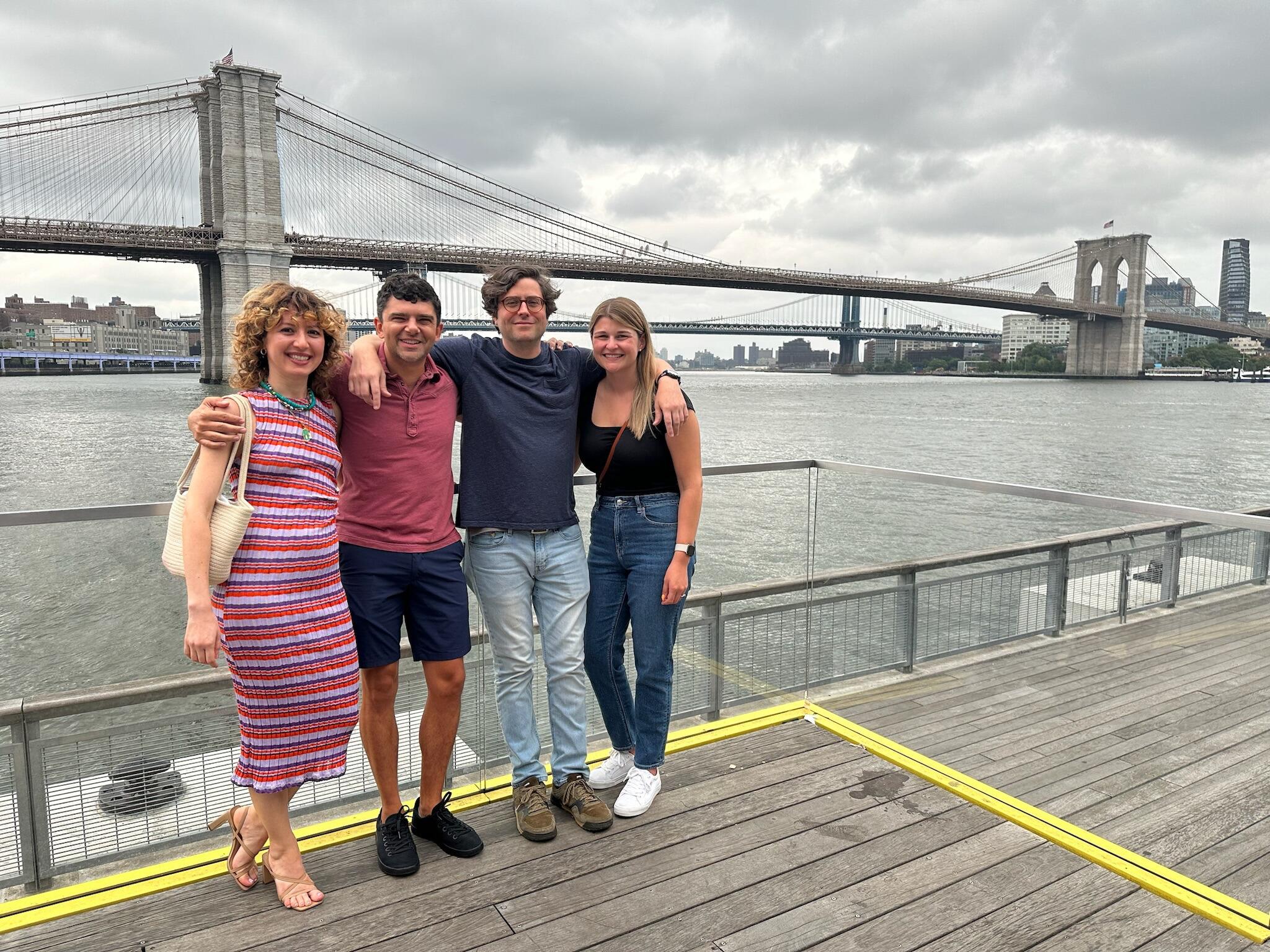 At Pier 17 in NYC to see Jesse's favorite band, The Mountain Goats