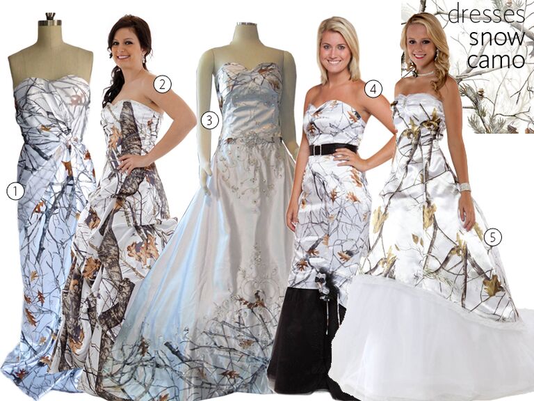 cheap camouflage wedding dresses