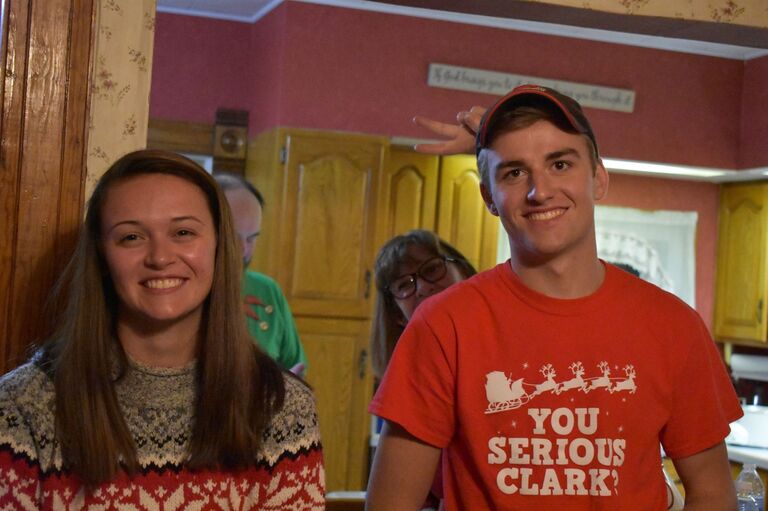 Stuart family Christmas dinner featuring Aunt Karen
