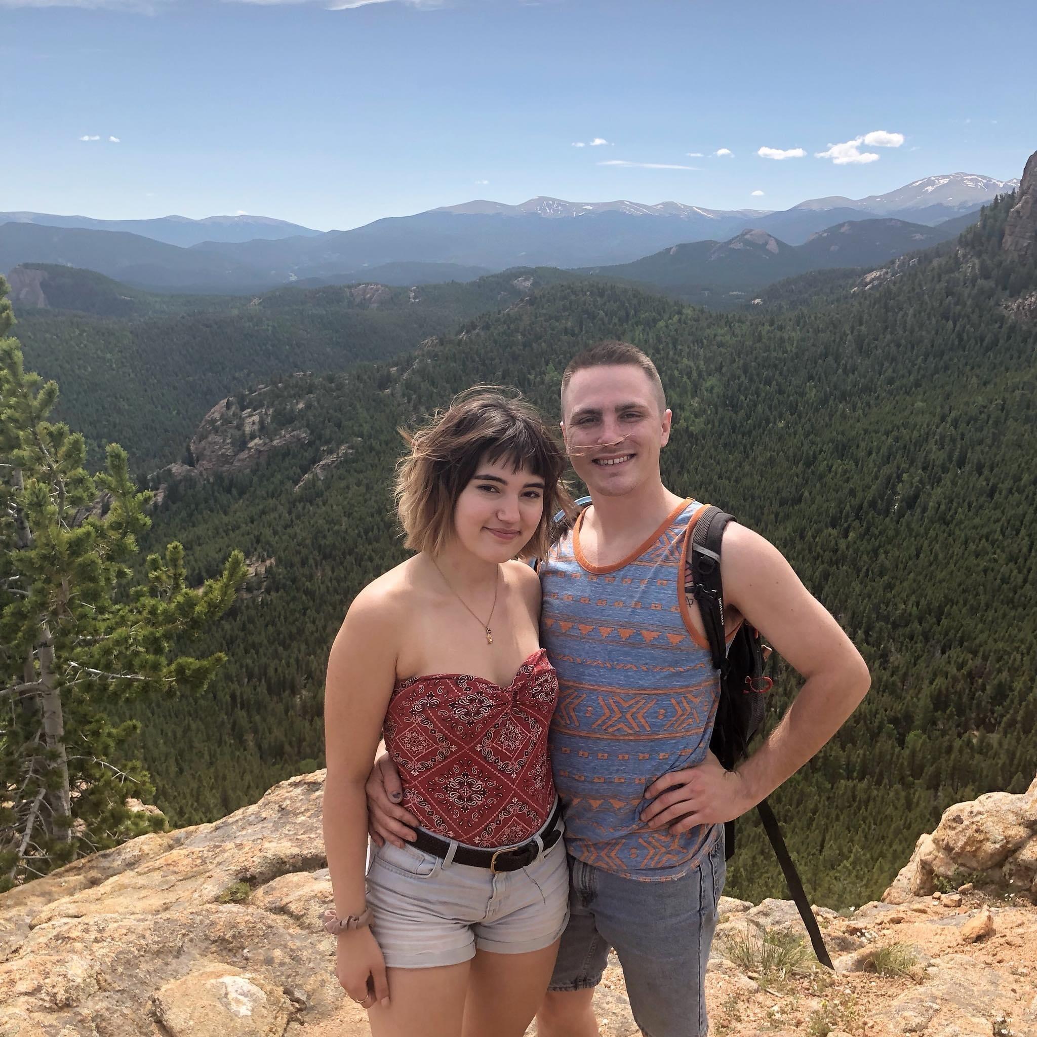Hiked to top of the mountain in Colorado. 
