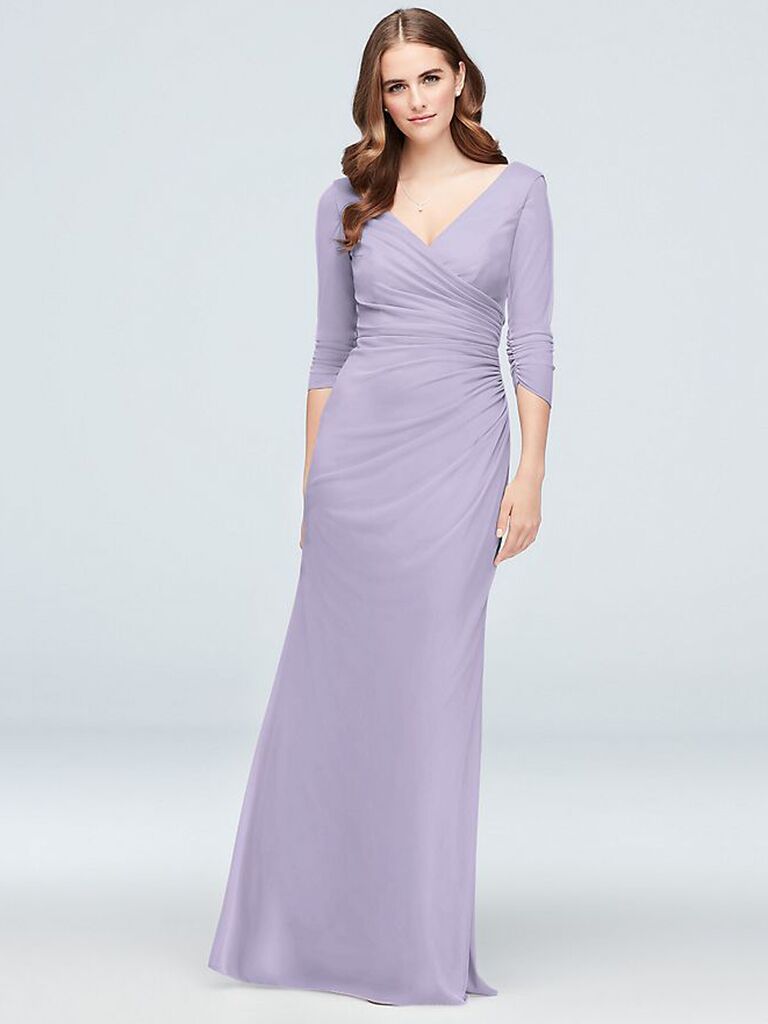 Purple Bridesmaid Dresses With Sleeves ...