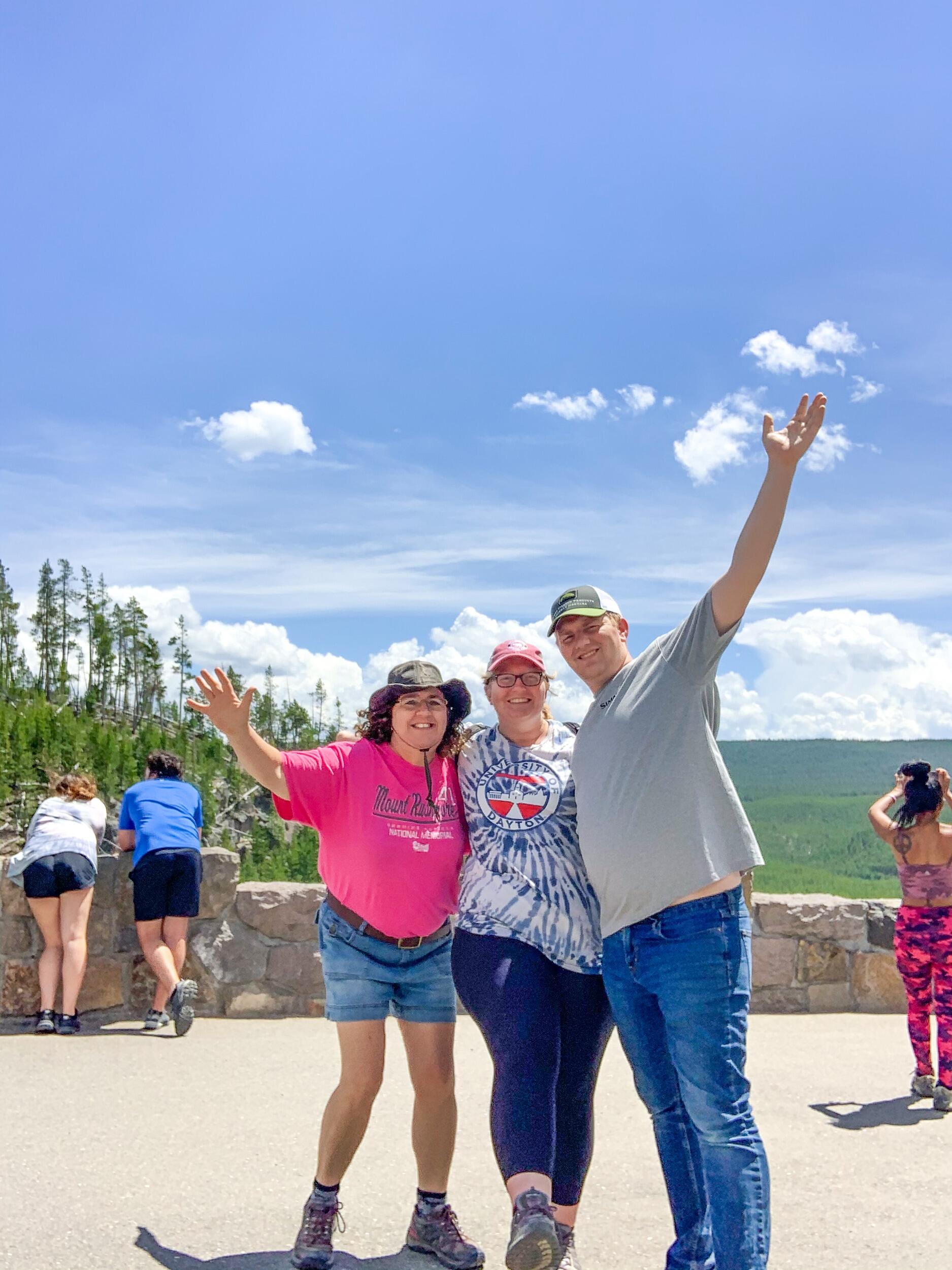 Yellowstone national park after Josie's wedding!