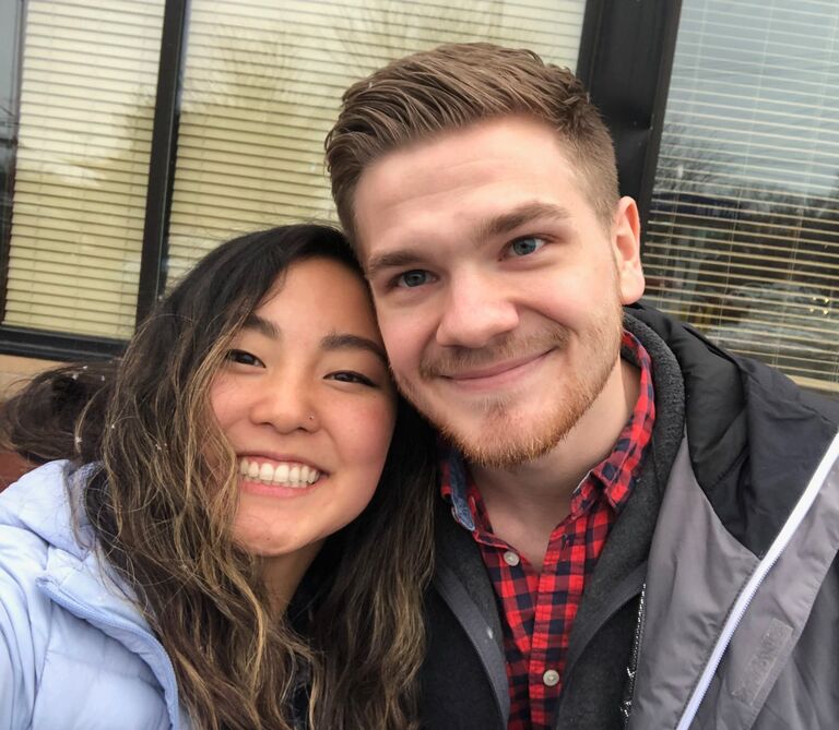 Eric and I stayed good friends since graduating. Eric asked me to be his girlfriend and it's a good thing I said yes because right after a barista stopped by to tell us how cute of a couple we were. 
