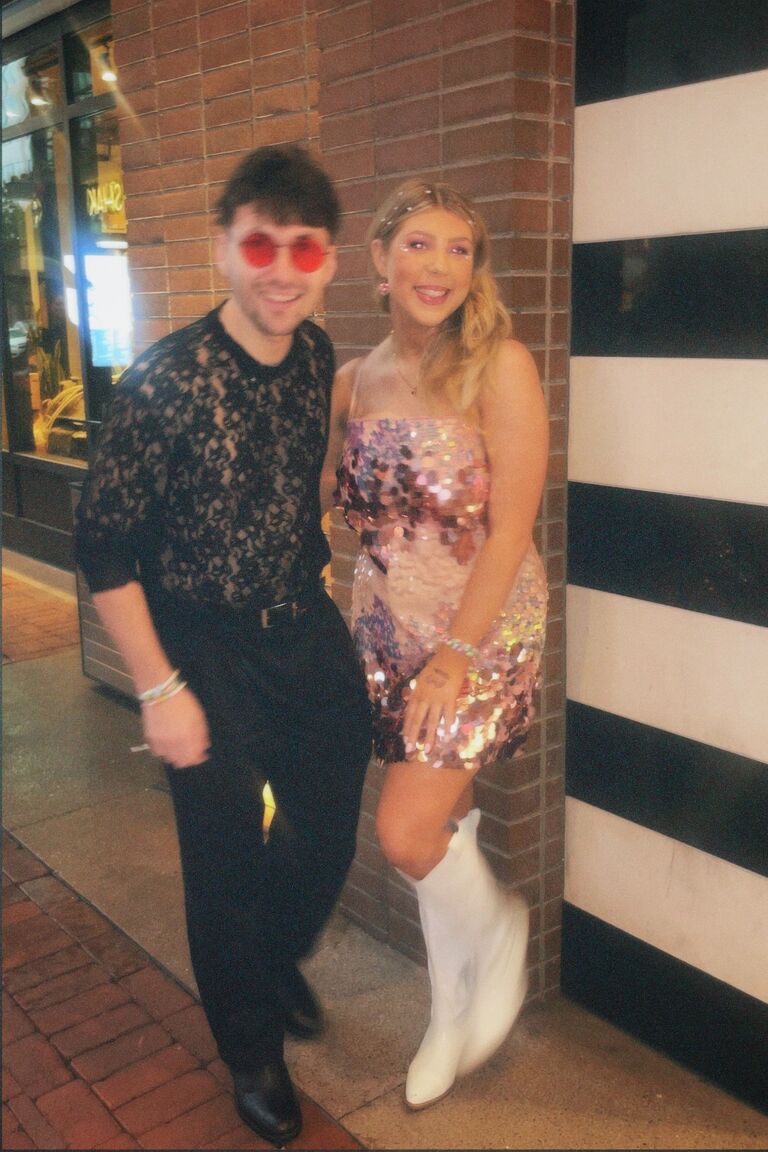 A picture of us before getting dumped on to see Taylor Swift perform in Nashville.