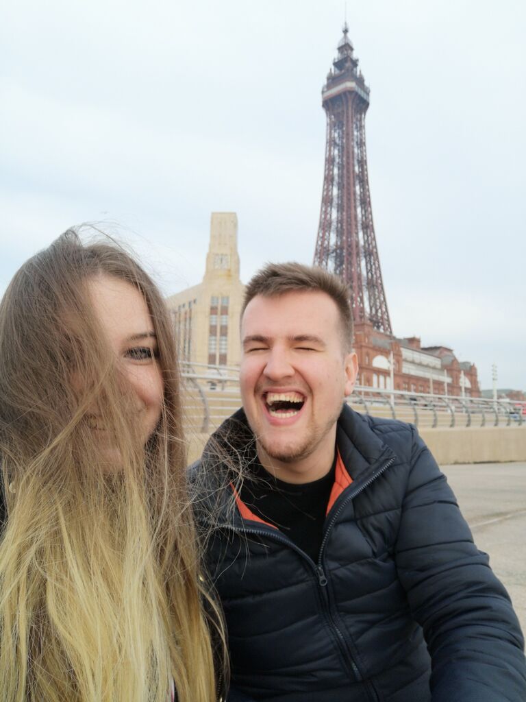 Windswept and wonderful in Blackpool - our first weekend away together just us two.